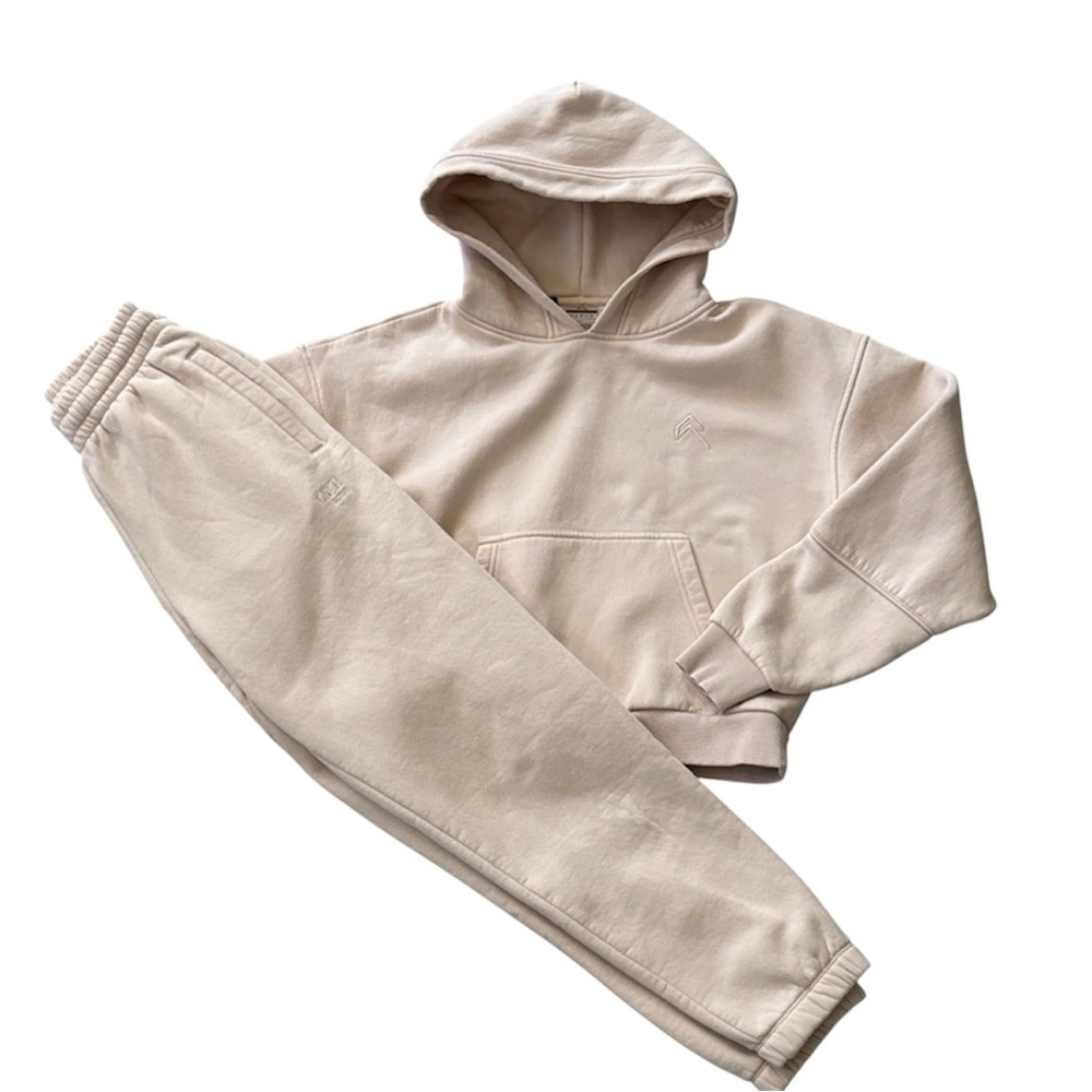 Oner Active Light Tan Hoodie Sweatshirt & Sweatpants Jogger Set With Pockets
